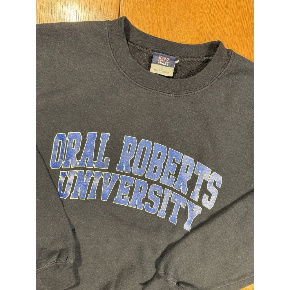 Oral Roberts University Crewneck Sweatshirt Small Black‎ Collegiate ORU